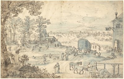 Sommerernte in einer weiten Landschaft von Lodewyk Toeput