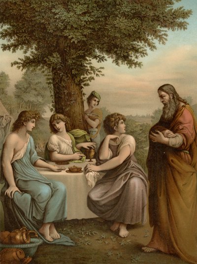 Abraham bewirtet Engel von Lodovico after Carracci