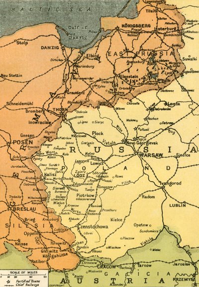 Die östliche Grenze, 1919 von London Geographical Institute