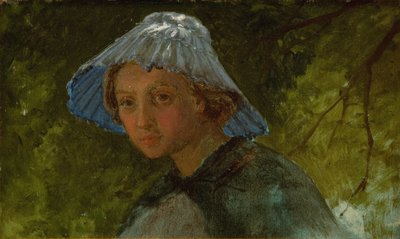 Frau Lina Frølich mit Sonnenhut von Lorenz Frølich