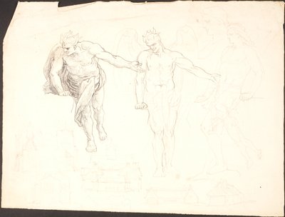 Studien von Luzifer und verschiedenen Gebäudestudien von Lorenz Frølich
