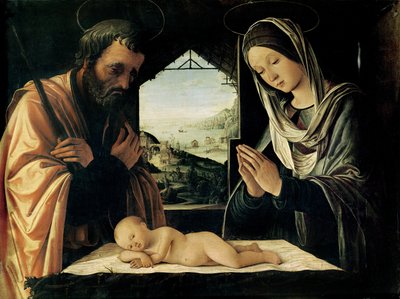 Die Geburt Christi, ca. 1490 von Lorenzo Costa