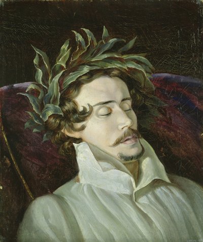 Der Maler Erwin Speckler auf seinem Sterbebett von Louis Asher