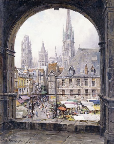 Marktplatz, Rouen von Louis Aston Knight