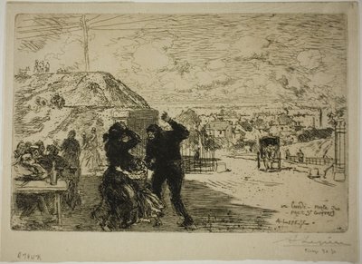 Ein Montag, Eintritt in Pré-Saint-Gervais von Louis Auguste Lepère