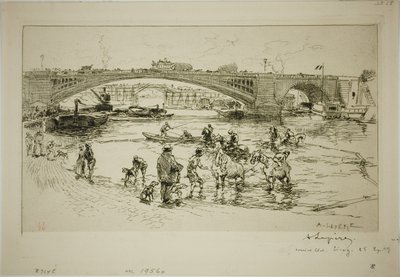 Am Pont Sully von Louis Auguste Lepère