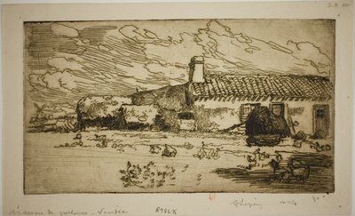 Fischerhaus, St. Jean-de-Mont von Louis Auguste Lepère