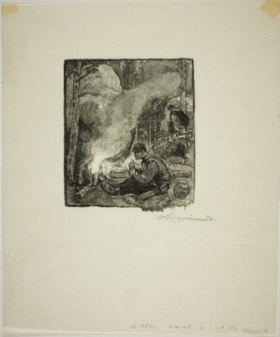 Mahlzeit der Holzfäller von Louis Auguste Lepère