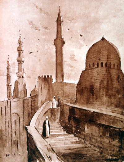 Die Zitadelle bei Sonnenaufgang, Kairo, Ägypten, 1928 von Louis Cabanes