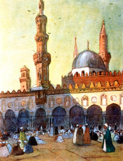 Die Moschee von Al-Azhar, Kairo, Ägypten von Louis Cabanes