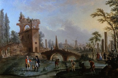 Parc Monceau, Paris, um 1770 von Louis Carrogis Carmontelle