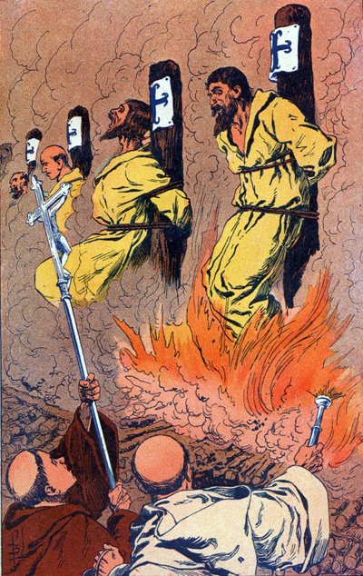 Das Scheiterhaufen der Templer von Louis Charles Bombled