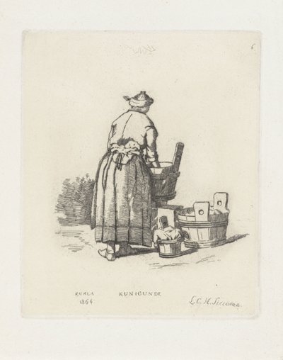 Wäscherin von Louis Charles Hora Siccama