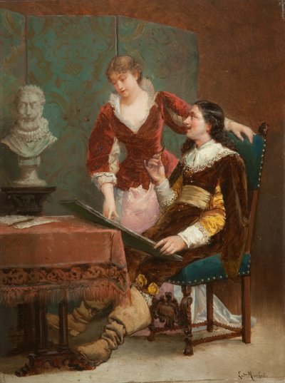 Der Kritiker des Künstlers von Louis Claude Mouchot