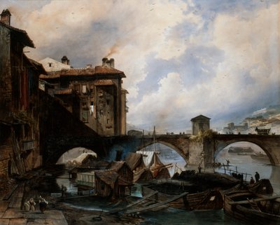 Der Hafen von Lyon, 1830 von Louis Etienne Watelet