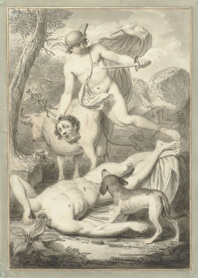 Merkur mit dem Kopf des Argus von Louis Fabritius Dubourg