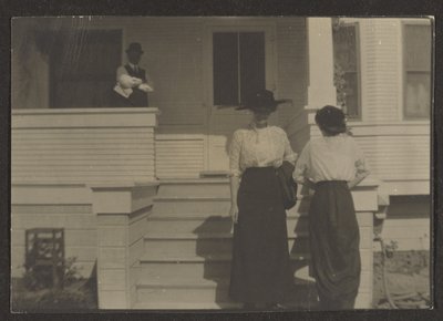 [Figuren auf einer Veranda] von Louis Fleckenstein
