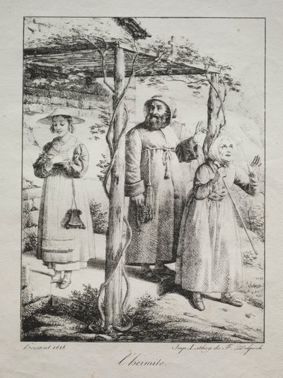 Der Einsiedler, 1818 von Louise Marie Jeanne Hersent