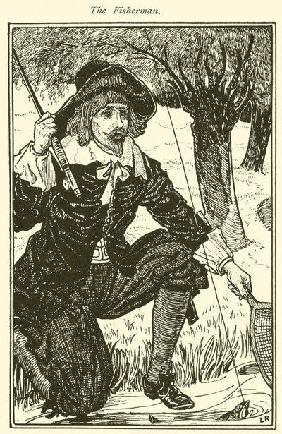 Der Fischer (Gravur) von Louis John Rhead