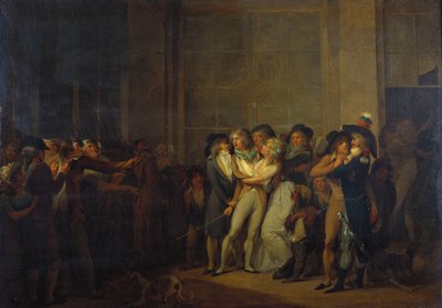 Die Verhaftung des Sängers Garat von Louis Leopold Boilly