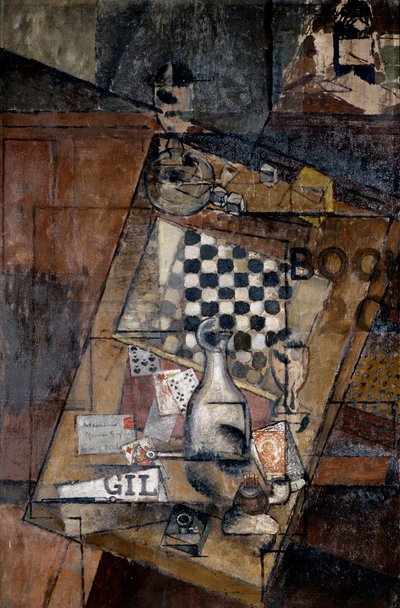 Stillleben mit Schachbrett, 1912 von Louis Marcoussis