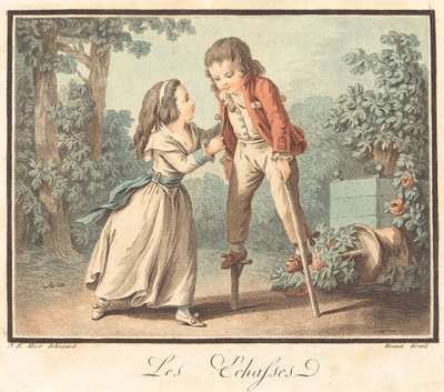 Les Échasses, ca. 1790 von Louis Marin Bonnet