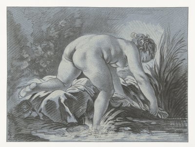 Frau beim Waschen von Louis Marin Bonnet