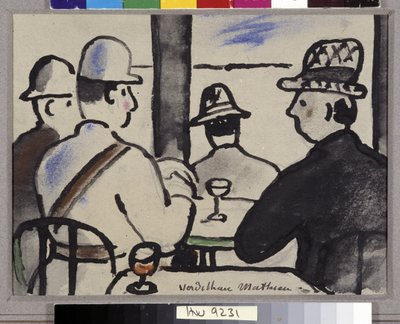 Vier Charaktere an der Bar von Louis Mathieu Verdilhan