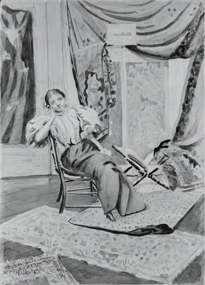 Mädchen auf Stuhl von Louis Michel Eilshemius