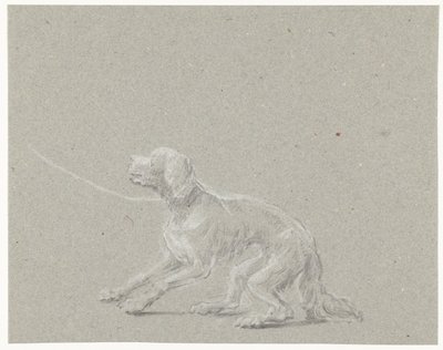 Hund an der Leine von Louis Moritz