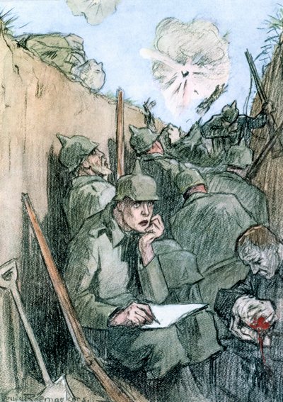 Ein Brief aus den deutschen Schützengräben von Louis Raemaekers