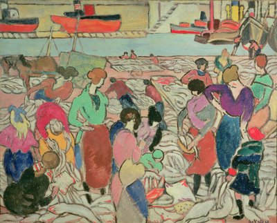 Fischkauf in Boulogne von Louis Valtat