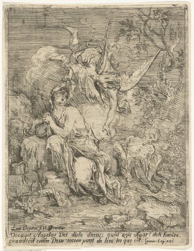 Hagar und Ismael in der Wüste von Louis de Deyster