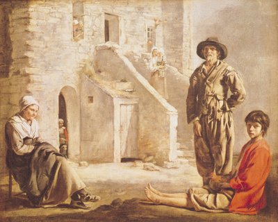 Bauern vor ihrem Haus, ca. 1641 von Louis le Nain