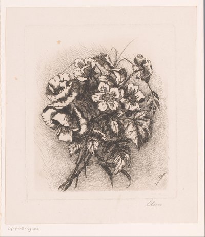 Blumenstillleben mit Mohnblumen und Anemonen von Louise Elsen