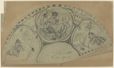 Fächerdesign (recto) von Lovis Corinth