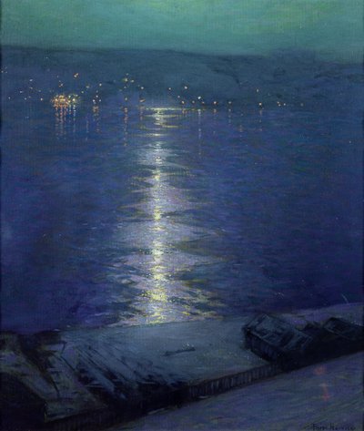 Mondlicht auf dem Fluss, 1919 von Lowell Birge Harrison