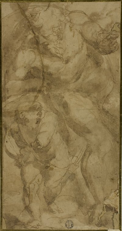 Mars und Amor von Luca Cambiaso