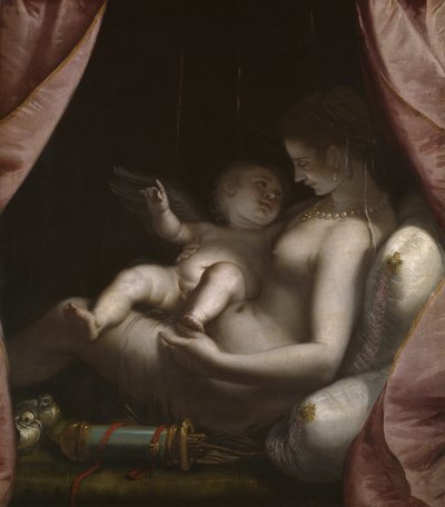 Venus und Amor von Luca Cambiaso