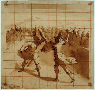 Äneas gegen Turnus von Luca Cambiaso