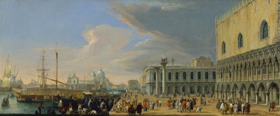 Der Molo, Venedig, Blick nach Westen, ca. 1709 von Luca Carlevarijs