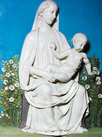 Madonna des Rosengartens, ca. 1450-55 (Terrakotta) von Luca Della Robbia