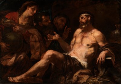 Hiob und seine Tröster von Luca Giordano