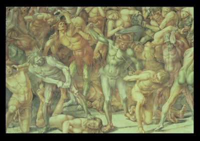Hölle, aus dem Jüngsten Gericht (Detail) von Luca Signorelli