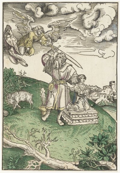 Abraham opfert seinen Sohn Isaak von Lucas Cranach