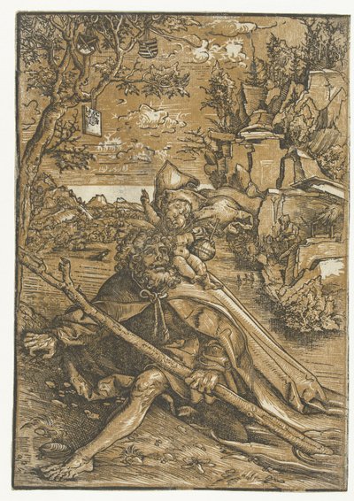Heiliger Christophorus mit dem Christuskind von Lucas Cranach
