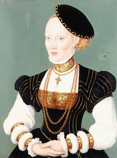 Porträt von Anne von Dänemark von Lucas Cranach