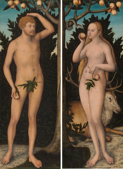 Adam und Eva von Lucas Cranach the Younger