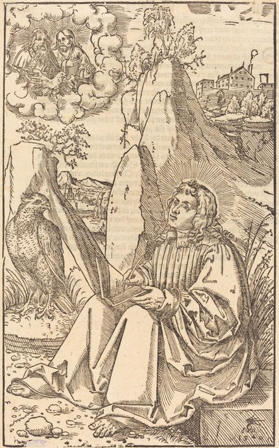 Der heilige Johannes in einer Landschaft von Lucas Cranach the Younger