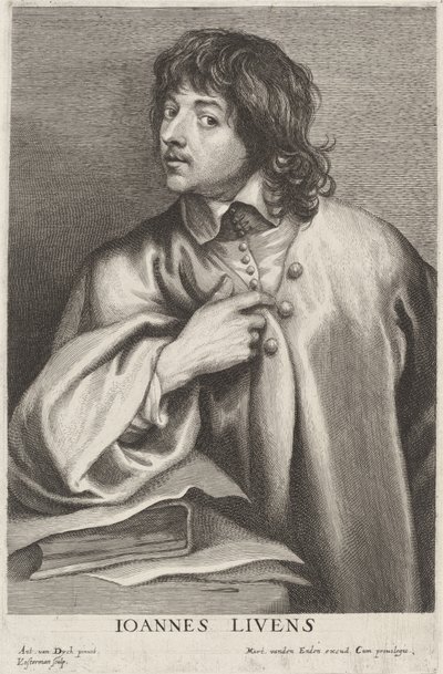 Jan Lievens von Lucas Emil Vorsterman after Sir Anthony van Dyck